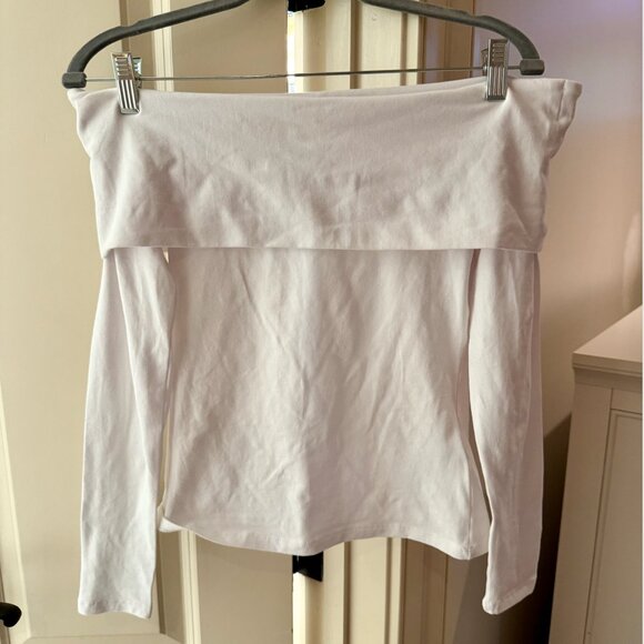 Abercrombie Long-Sleeve Seamless Tuckable Off-The-Shoulder Top - Picture 4 of 6